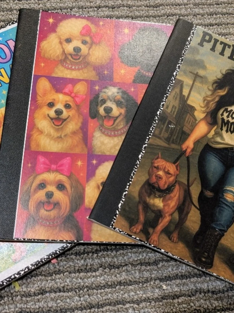 Dog-Themed Notebook - Colorful Puppy Cover